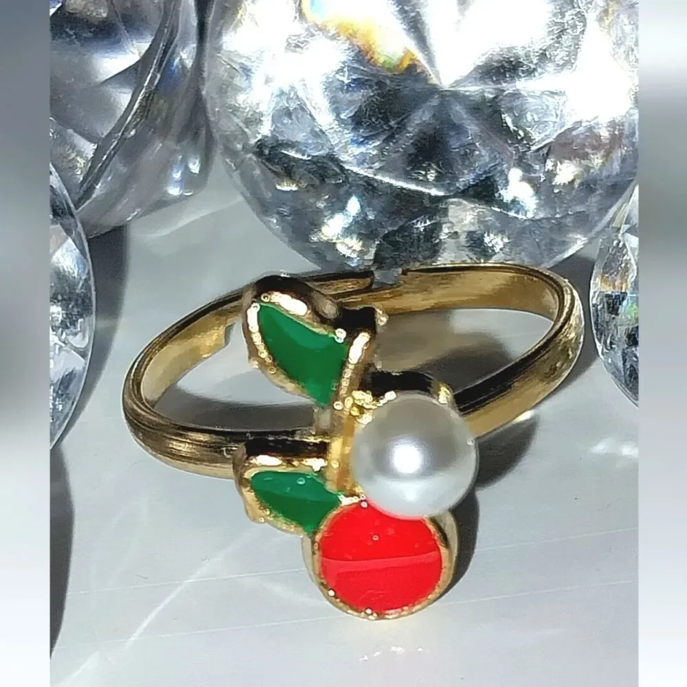 Super cute girls jeweled adjustable ring